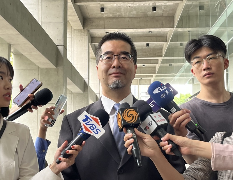 馬英九基金會執行長蕭旭岑（中）(資料照片/中央社)