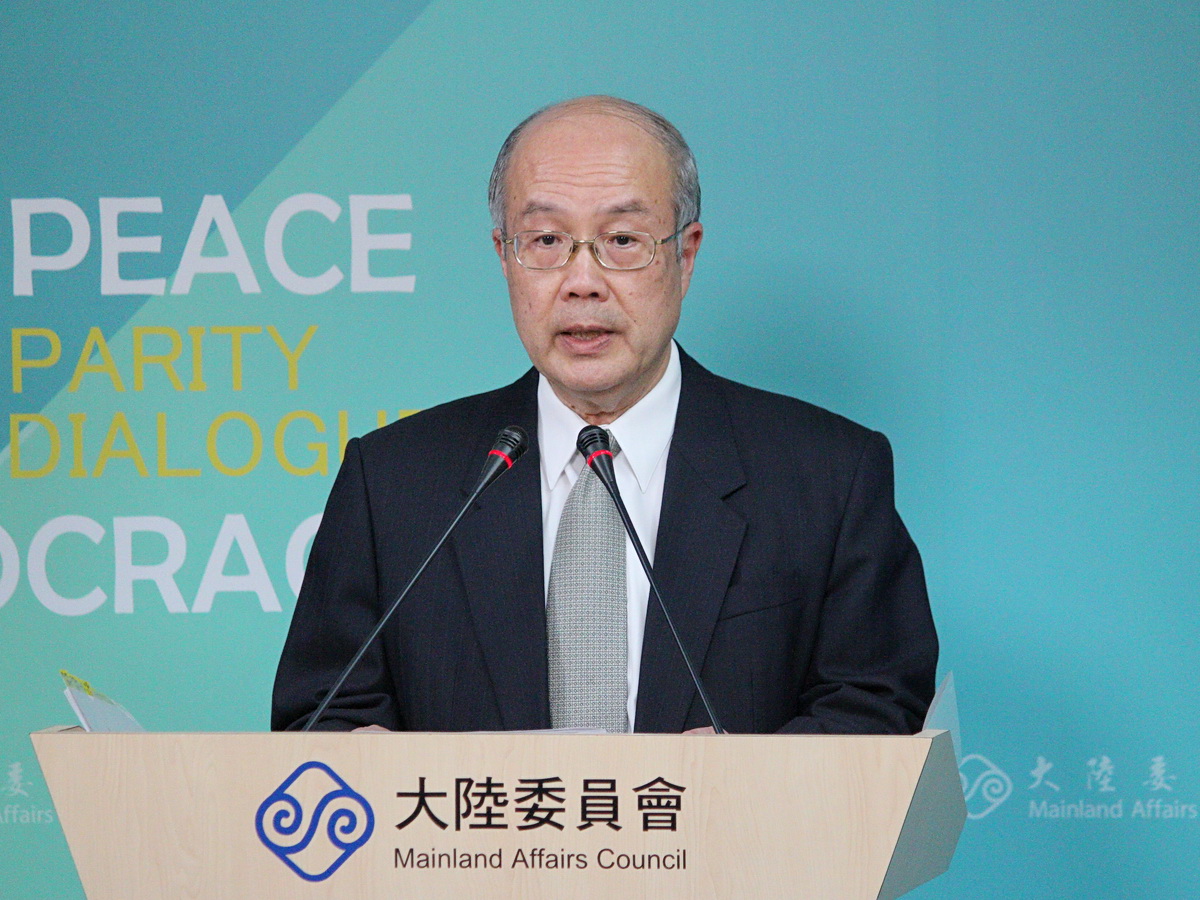 針對中國外長人事異動，陸委會副主委詹志宏表示，中共的國際與兩岸困境根源不是人事，而是政策，因此他們應深刻了解並修正政策 (央廣檔案/記者王照坤 攝)