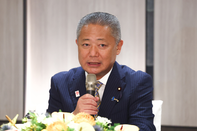 日本維新會黨魁馬場伸幸會。 (圖：中央社檔案照)