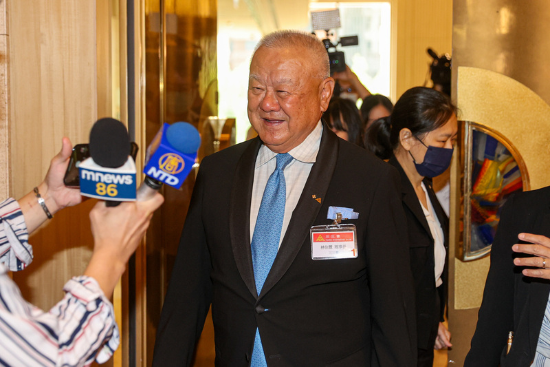 三三會理事長林伯豐（前）(資料照片/中央社)