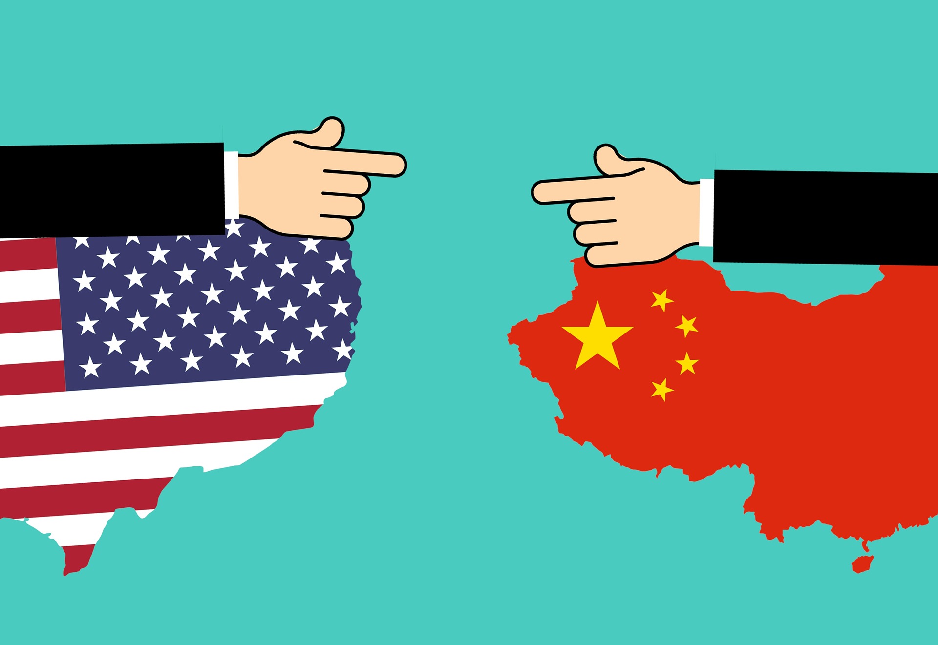 美中關係，中美關係，美中對抗，中美對抗。(圖：Pixabay)