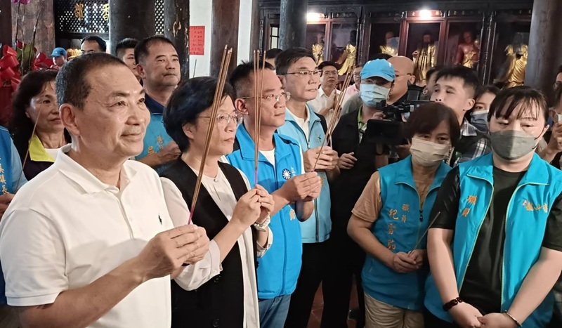 國民黨總統參選人侯友宜28日走訪彰化。(圖：中央社)
