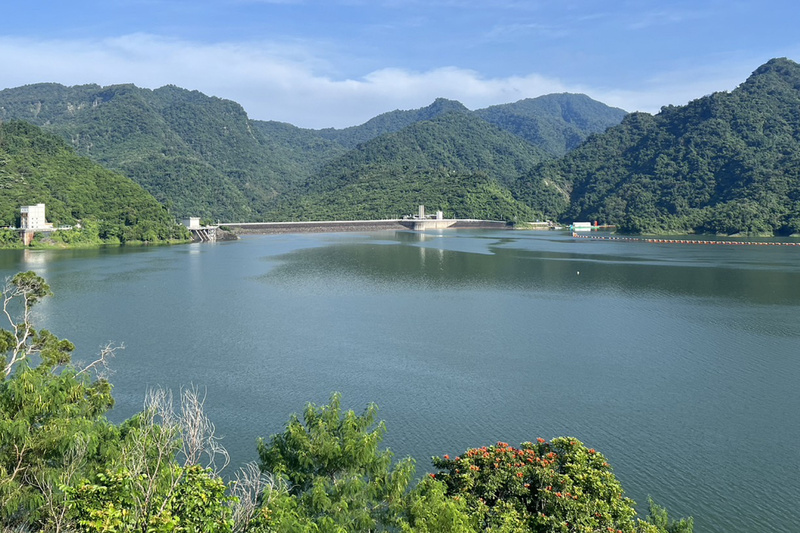 曾文水庫今年8月集水區累積雨量逾700毫米。(南區水資源局提供/中央社)