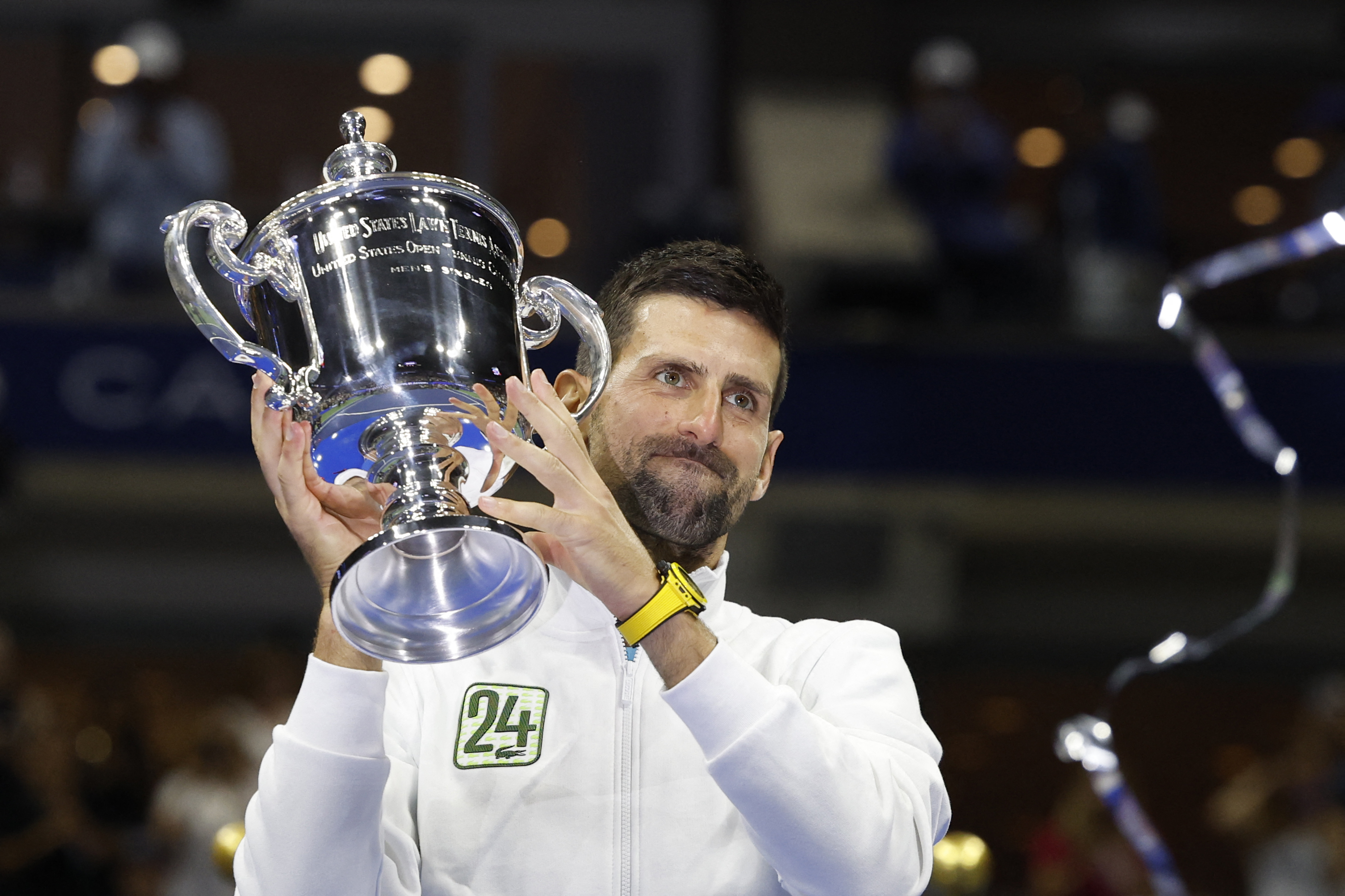 塞爾維亞網球名將喬科維奇(Novak Djokovic)贏得職業生涯的第四座美國公開賽(US Open)。(AFP)