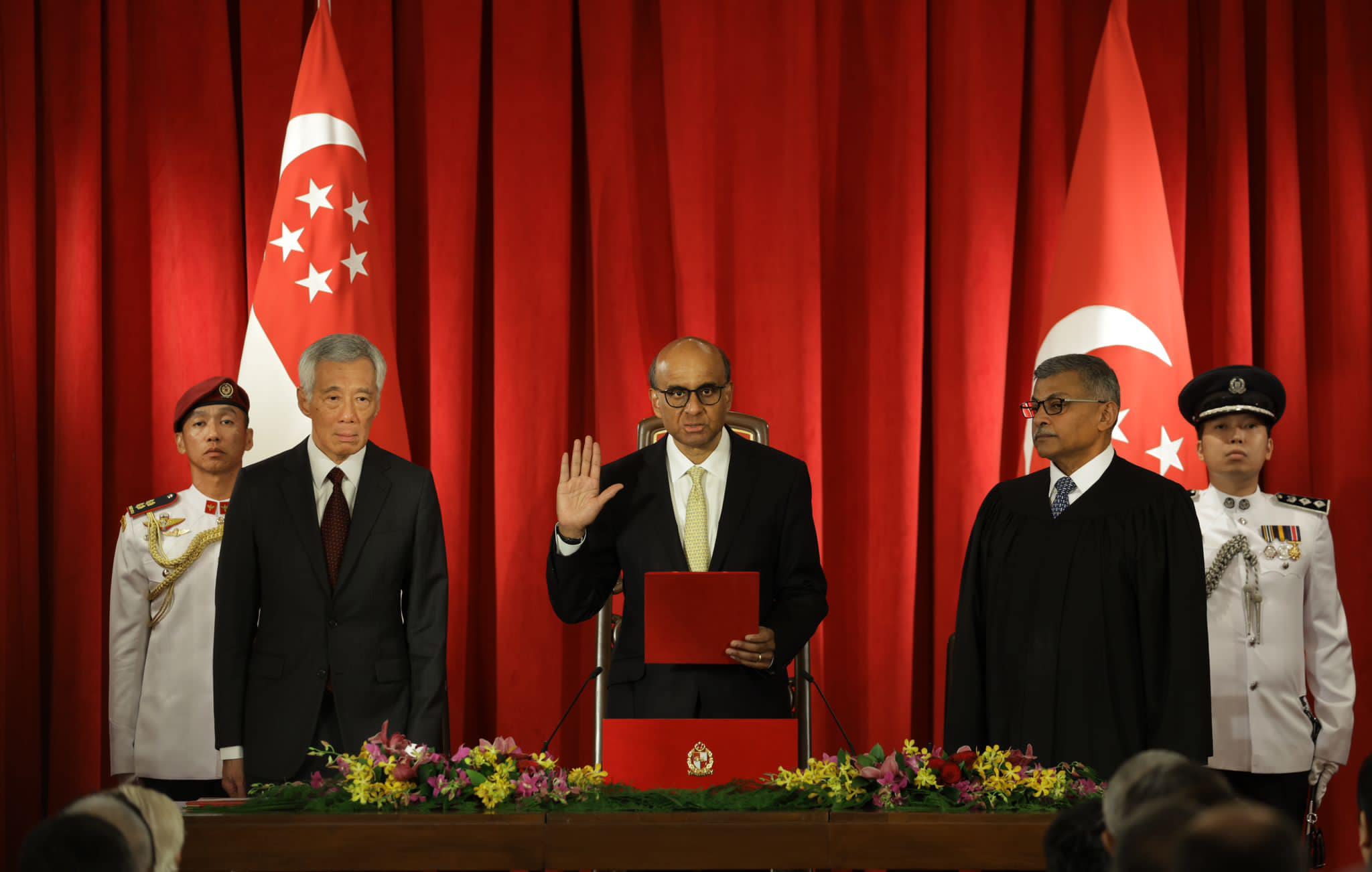 新加坡政壇老將尚達曼（Tharman Shanmugaratnam）14日就任星國總統。(圖:取自尚達曼臉書)