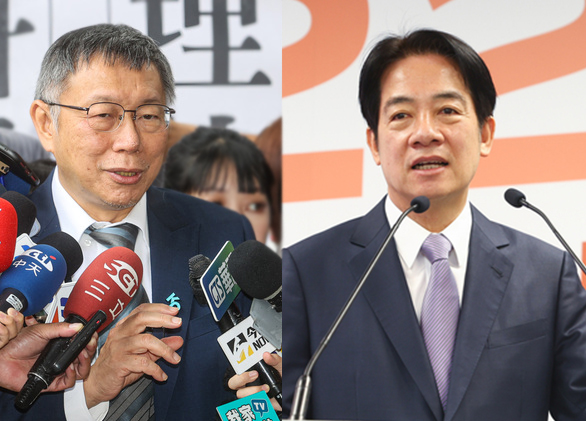 柯文哲(圖左)新竹老家疑似違建，柯家今天(16日)自行拆除，並質疑賴清德(圖右)老家不僅違建還沒繳稅。(合成圖/中央社)