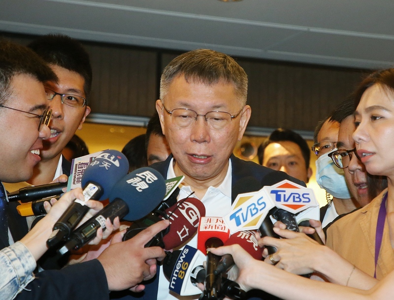 台灣民眾黨總統參選人、黨主席柯文哲。(資料照/中央社)