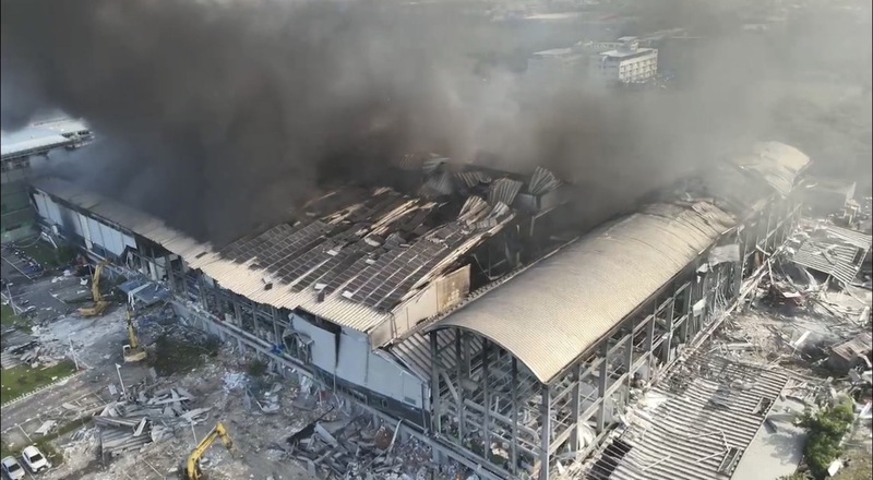 明揚國際科技公司22日爆炸意外，釀重大死傷。(屏東縣政府提供)