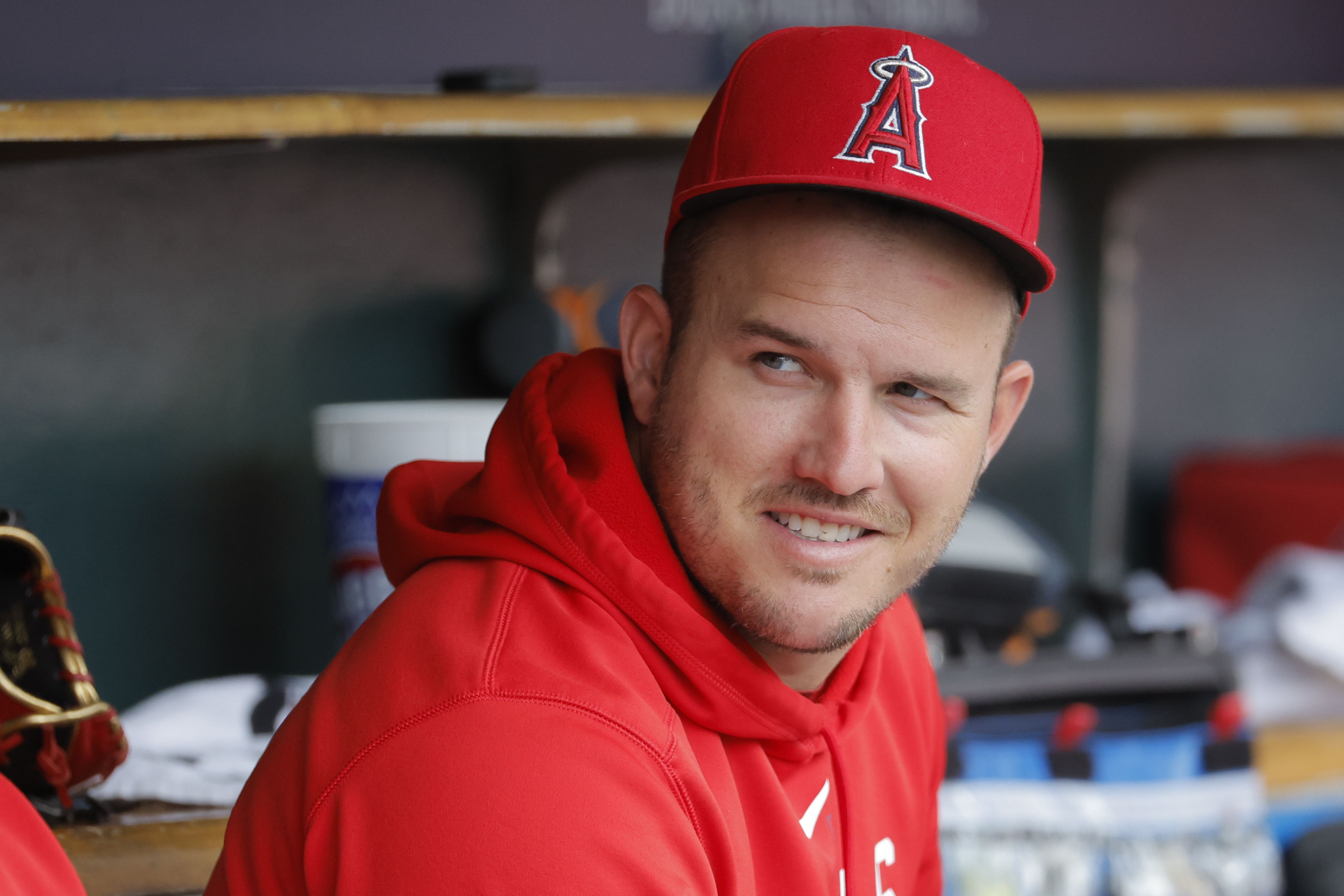 洛杉磯天使隊招牌球星「神鱒」楚勞特(Mike Trout)、(路透社/達志影像)