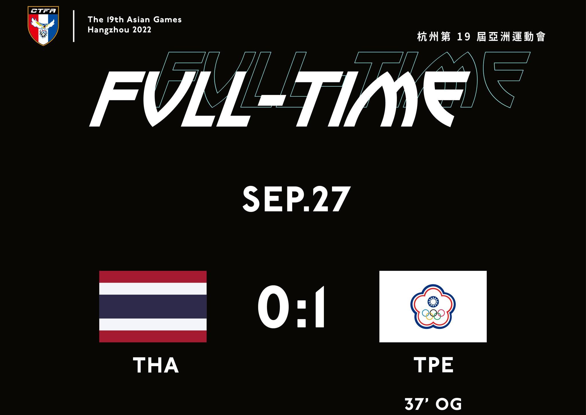 台灣女足1比0勝泰國。 (圖:取自足協臉書)