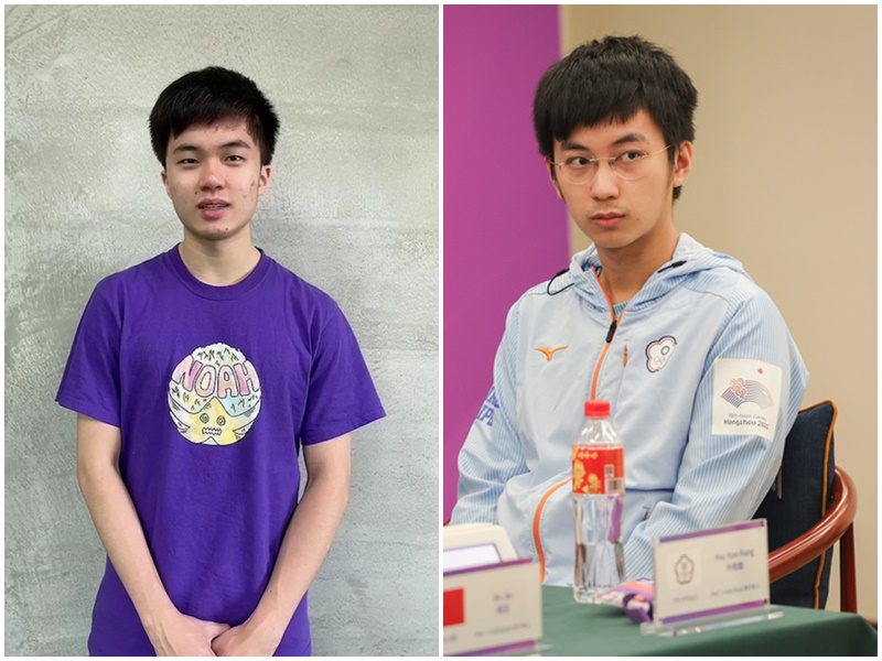 桌球好手林昀儒(左)和圍棋高手許皓鋐（合成圖／ 林昀儒提供、中央社）