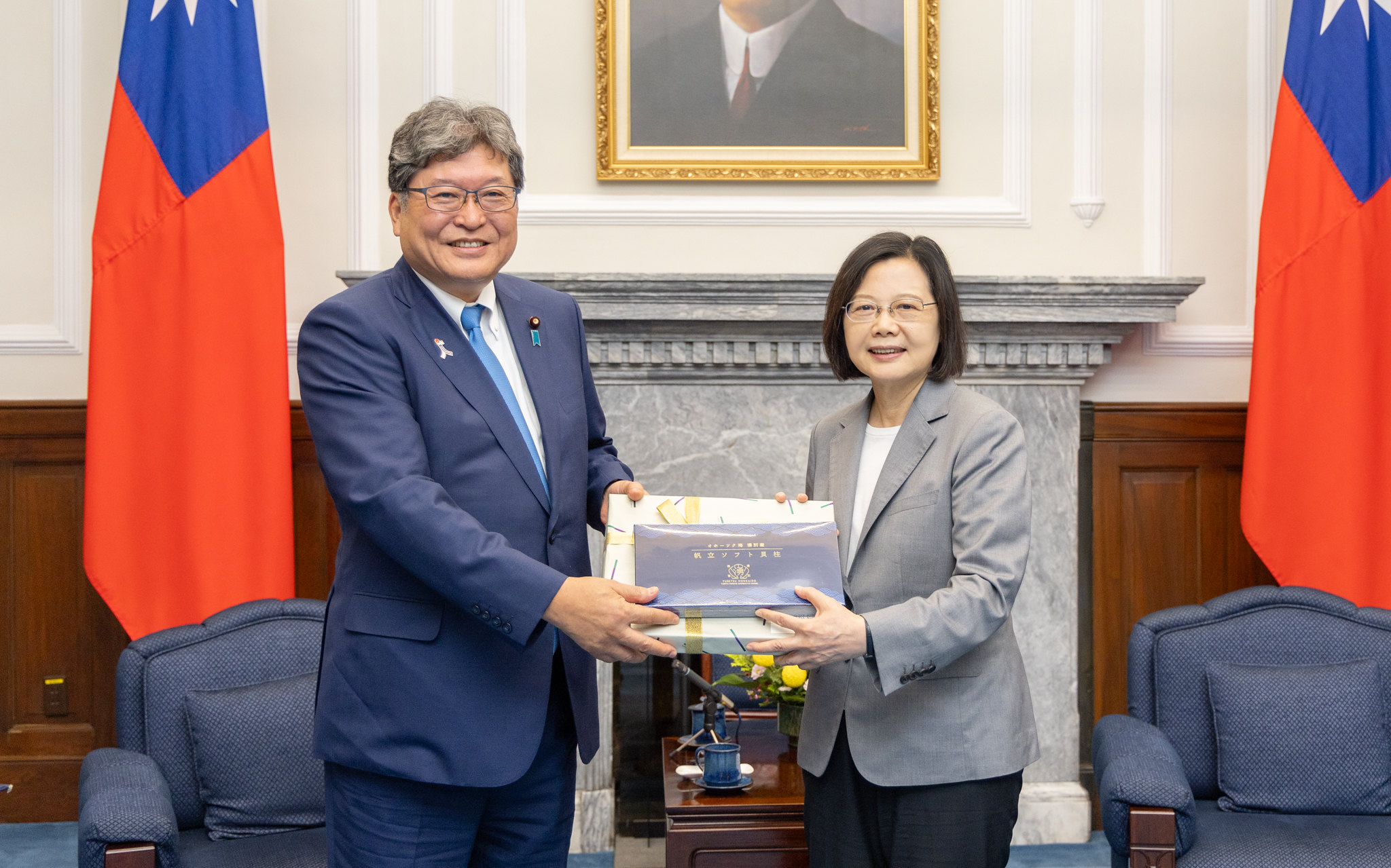 蔡英文總統11日接見日本自民黨政調會長暨「日華懇」幹事長萩生田光一與眾議員訪問團。(圖：總統府Flickr)