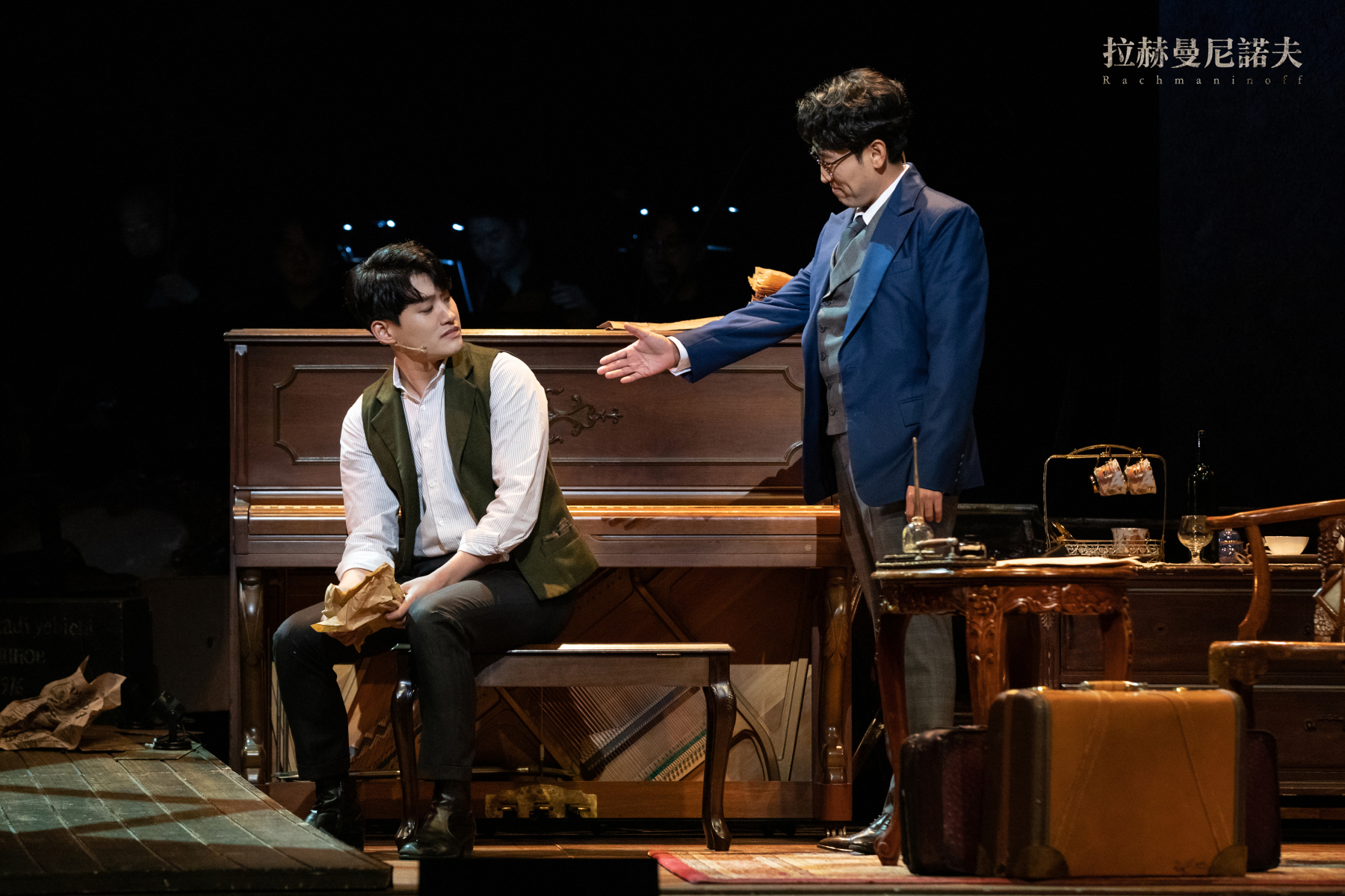 韓國原創音樂劇《拉赫曼尼諾夫》近日首度來台，一口氣演出11場，透過一架鋼琴與弦樂四重奏的現場演出，回顧天才作曲家拉赫曼尼諾夫的人生故事。(C MUSICAL提供)