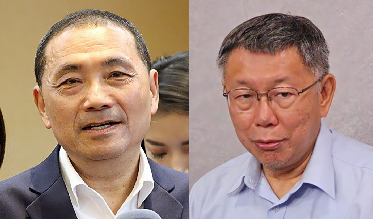 國民黨總統參選人侯友宜18日向民眾黨總統參選人柯文哲喊話「利他就是利己」。(資料合成照/Rti)