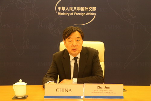 中國政府中東問題特使翟雋將以色列與加薩危機的原因，歸咎於巴勒斯坦的權利未獲得保障。(圖：中國外交部)