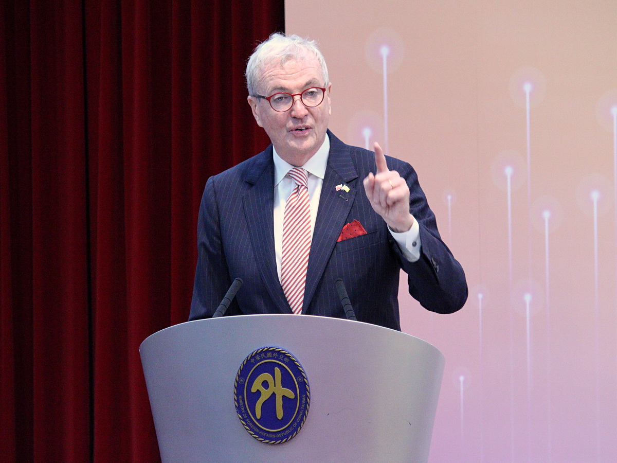 美國紐澤西州州長墨菲(Phil Murphy)20日在外交部表示，台灣與紐澤西州有很多共同點，可以一起合作的潛力相當巨大 (央廣記者王照坤 攝)