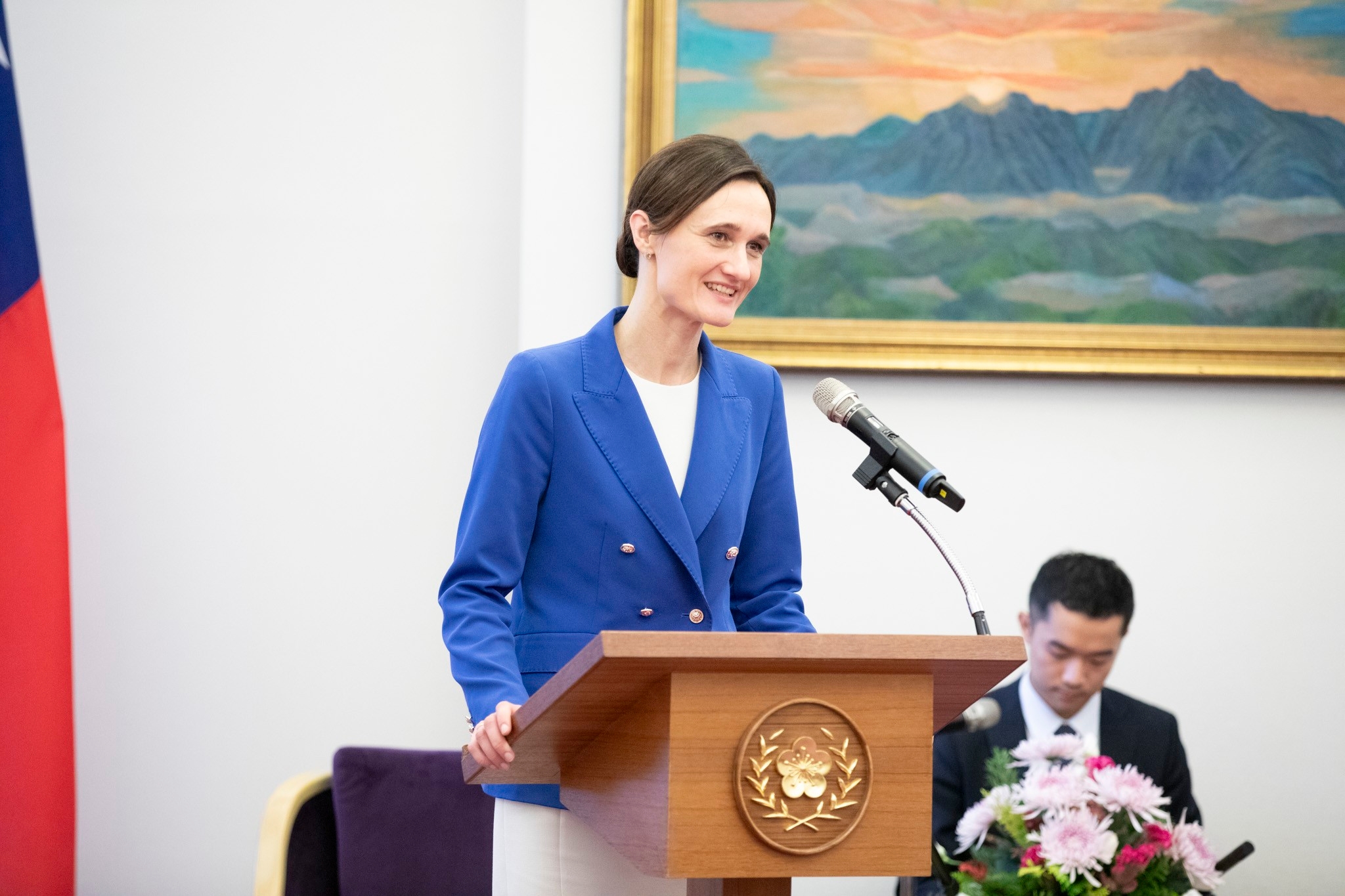 立陶宛國會議長希米利特(Viktorija Čmilytė-Nielsen)。(圖：總統府)