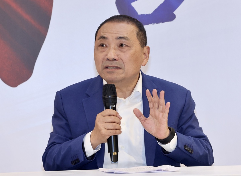 國民黨總統參選人侯友宜(圖)25日表示，國民黨與他不斷尋求方法，促進藍白合作，但至今無法感受到柯文哲的誠意。資料照片。 (圖：中央社)