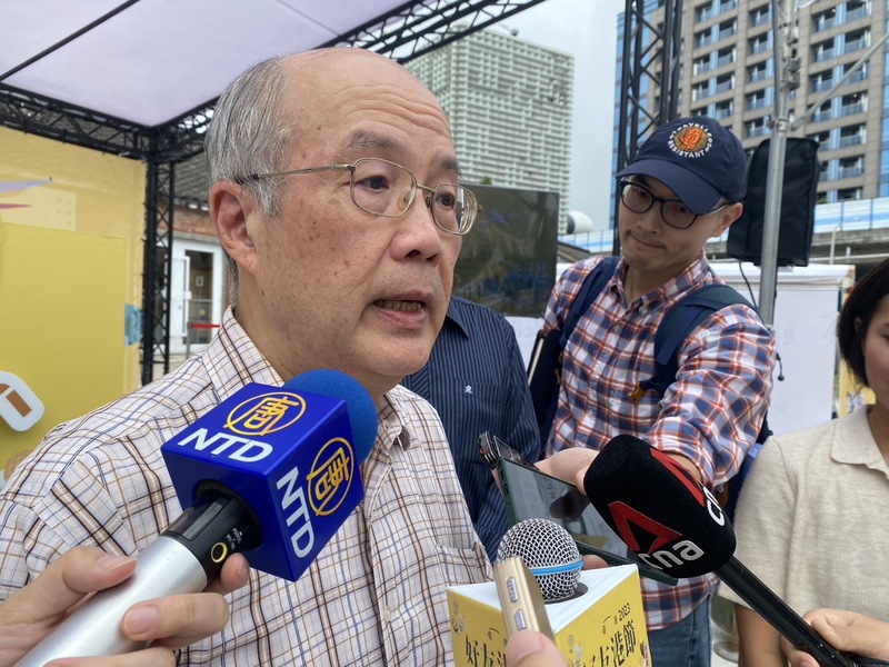 陸委會副主委詹志宏11日出席由台港策進會與陸委會舉辦的「2023好友港節市集」活動。 (圖：中央社)