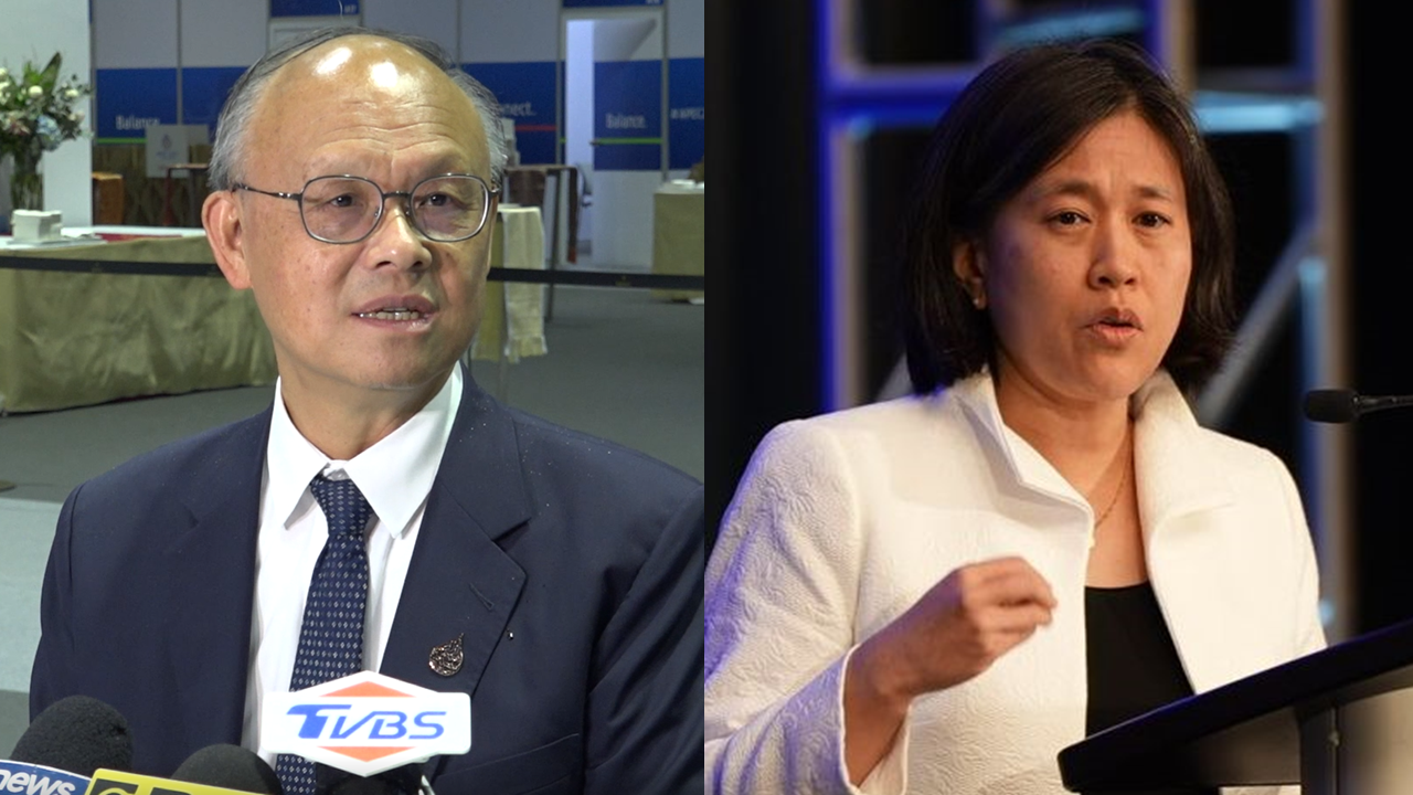 行政院政務委員暨經貿辦總談判代表鄧振中、美國貿易代表戴琪(Katherine Tai)。(合成圖/資料照)