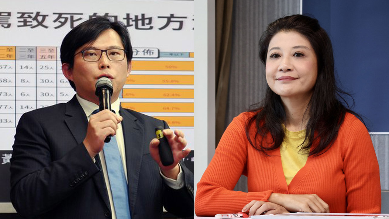 台灣民眾黨將前時力立委黃國昌(左)列入不分區立委安全名單，民進黨發言人林楚茵(右)22日三問黃國昌，應向國人說明。(資料合成照/圖:中央社)