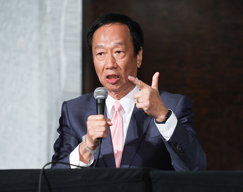 總統大選登記最後一天， 郭台銘(圖) 宣布退選。 (資料照片/中央社)