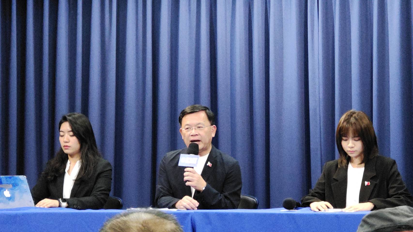 藍白合作23日不歡而散，國民黨晚間舉行記者會，強調會等到最後一刻。(王韋婷攝)