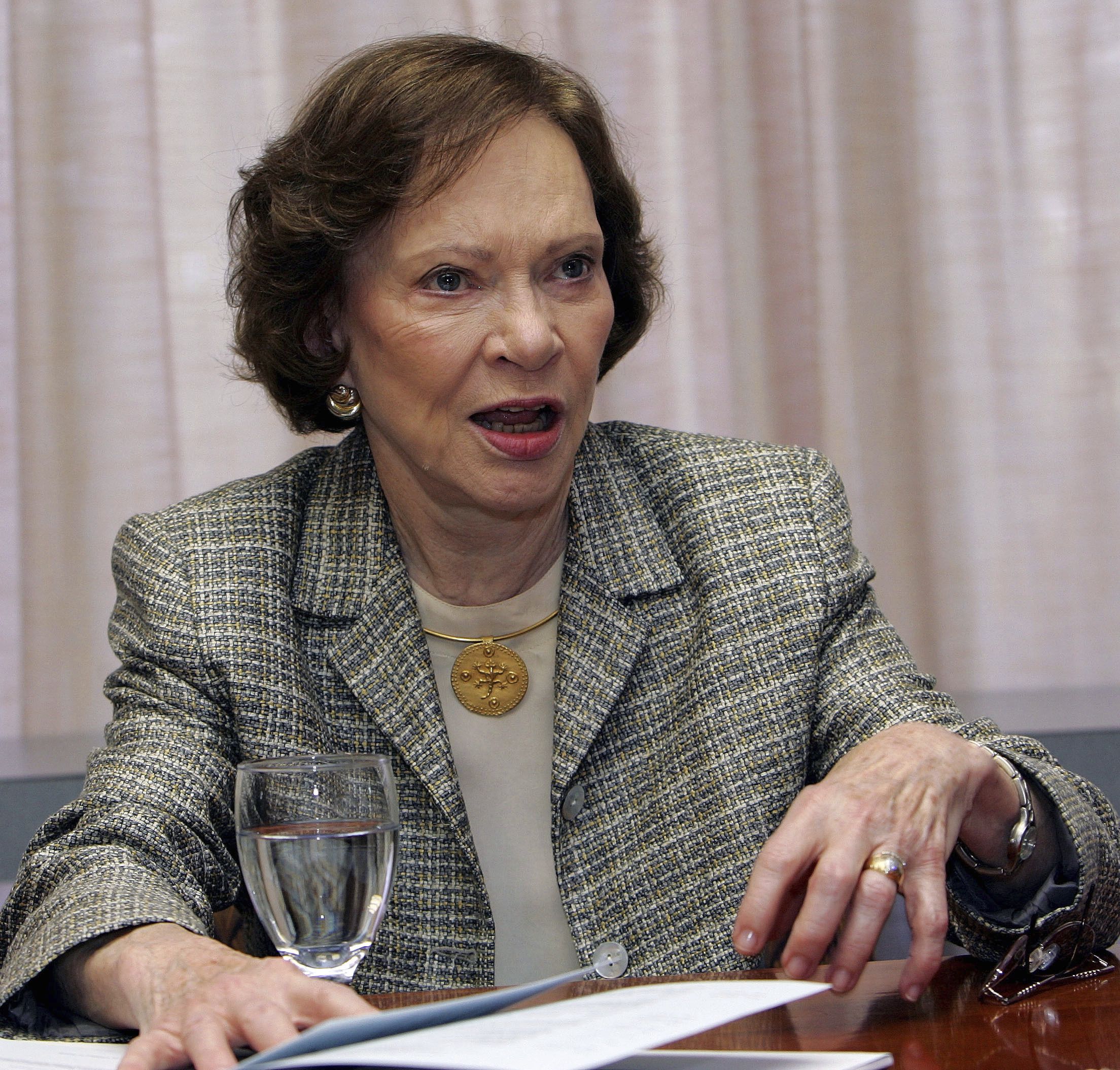 美國前第一夫人羅莎琳．卡特(Rosalynn Carter) 2023年11月19日辭世，享耆壽96歲。(美聯社/達志影像)
