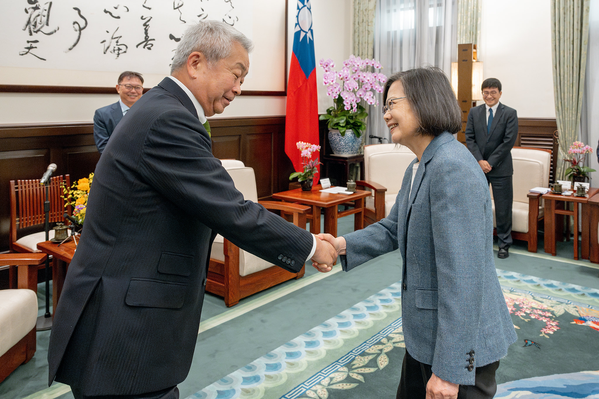 蔡英文總統24日上午接見日本電信電話公司會長澤田純。(圖：總統府Flickr)