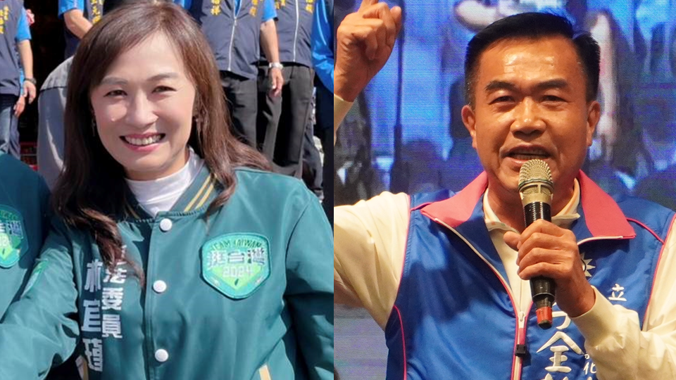 台南市第4選區(永康、新市、新化)由爭取連任民進黨籍林宜瑾(左)對上以無黨籍身分參選的李全教(右)。(合成圖/臉書)