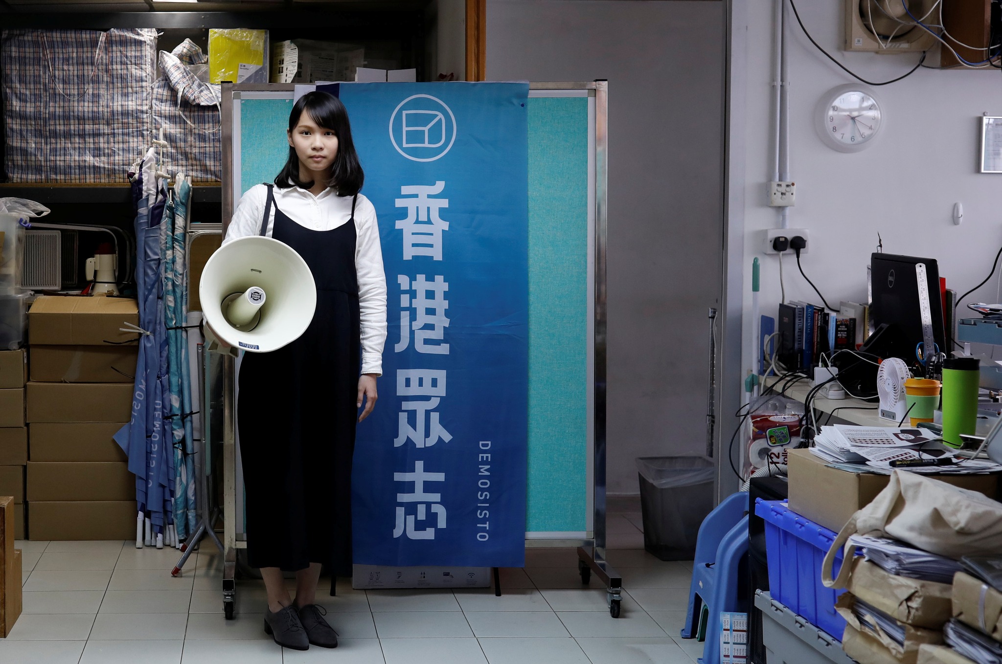 前香港眾志副秘書長周庭。(路透社/達志影像)
