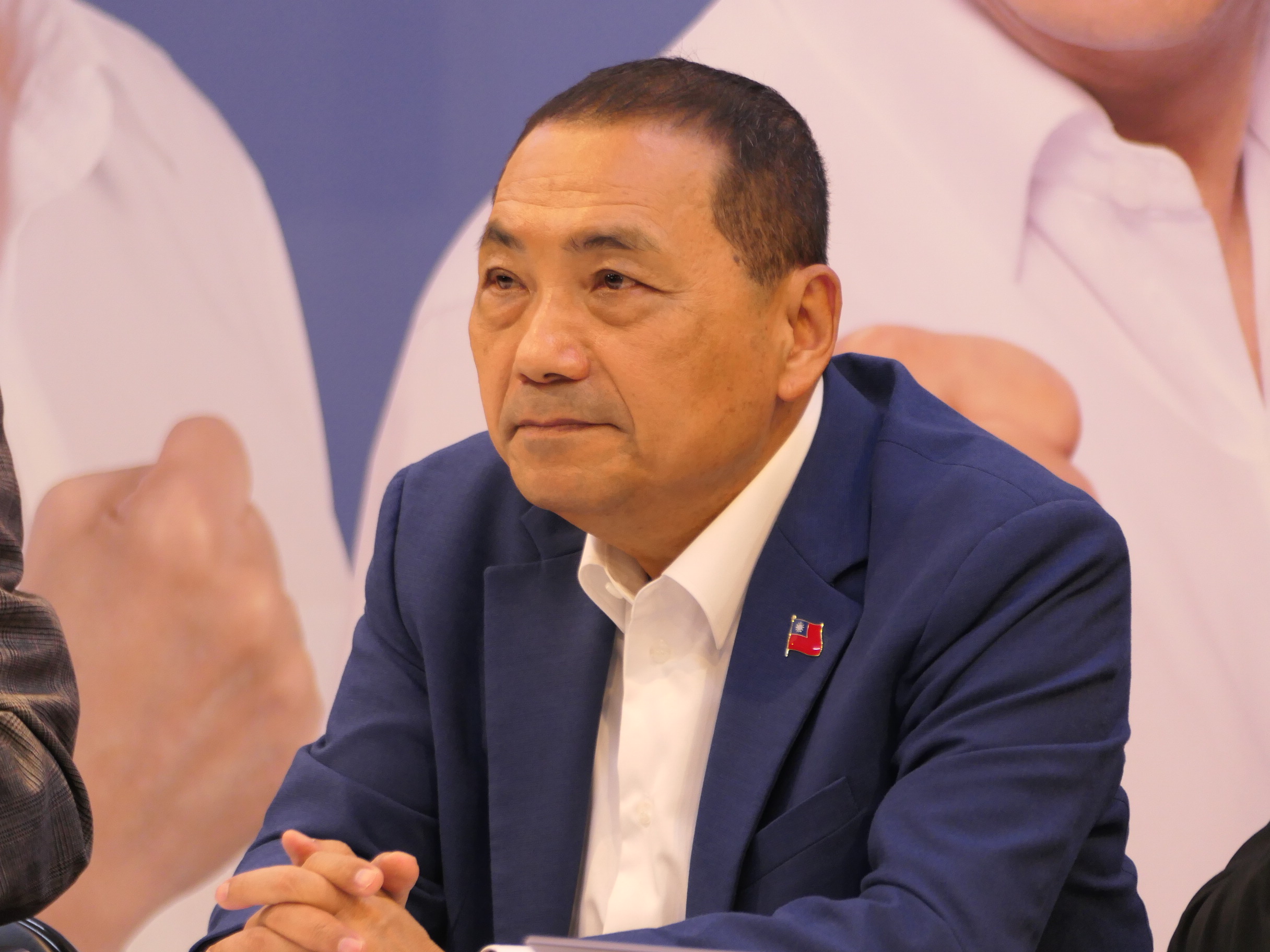 國民黨總統候選人侯友宜今天(8日)公布「青年侯康貸 購屋免頭款」政策。(趙婉淳 攝)