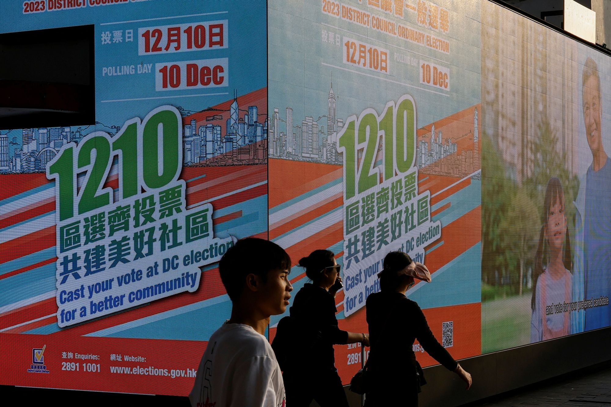 香港10日舉行「愛國者治港」下的首次區議會選舉。 (路透社/達志影像)
