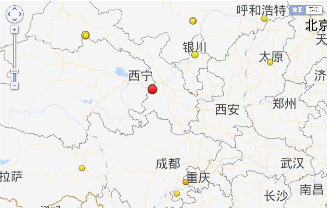 中國甘肅強震至少8死。 (圖:中國地震台)