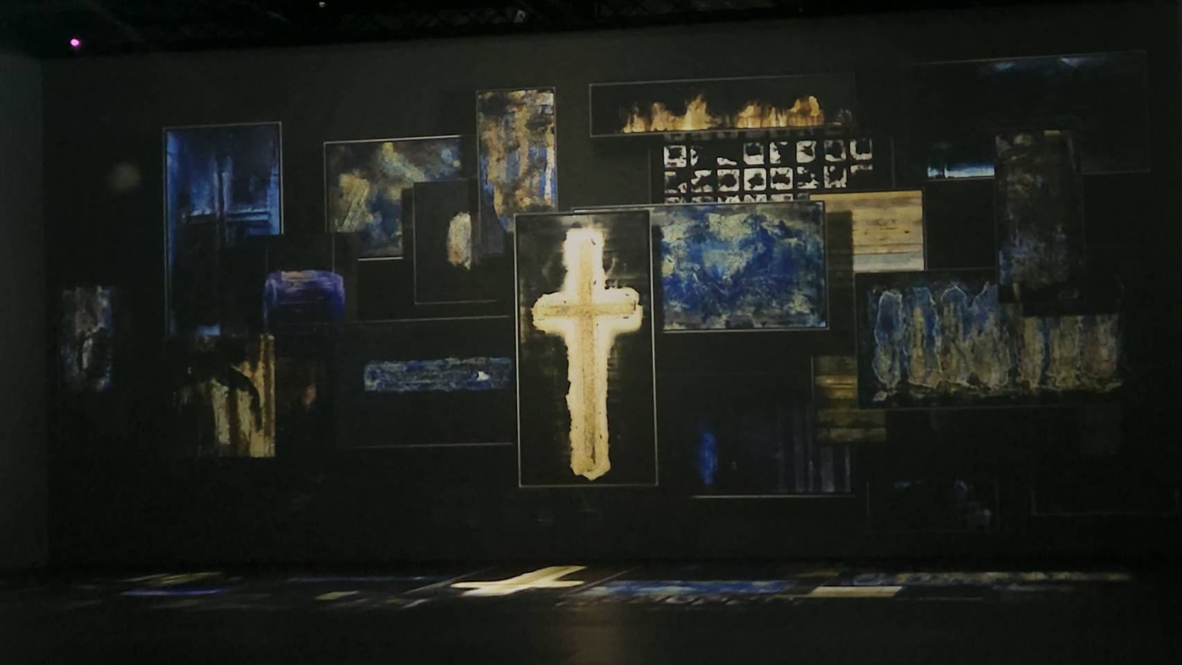 王奕盛領軍藝術團隊於台北101双融域打造數位冥想沈浸展，進入台灣當代藝術大師江賢二的內心世界。(江昭倫 攝)