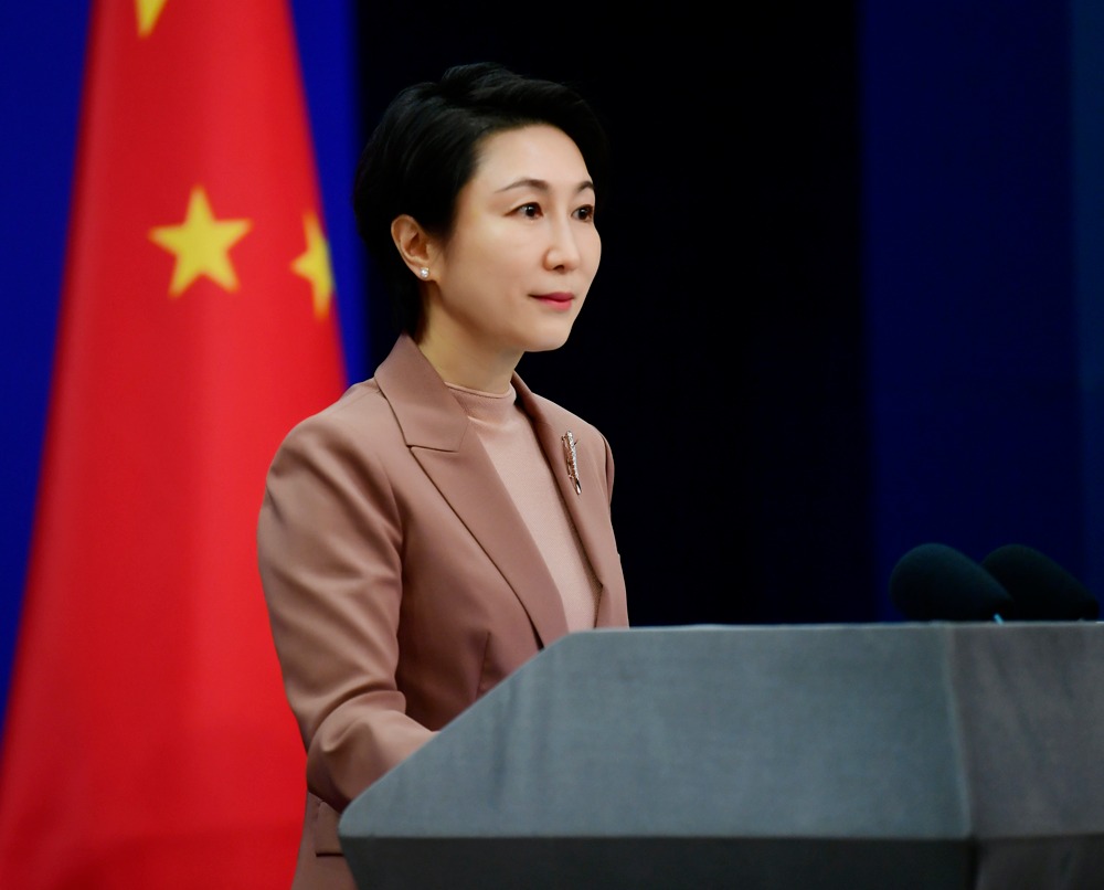 中國外交部發言人毛寧。(圖:＠MFA.CHN 臉書)