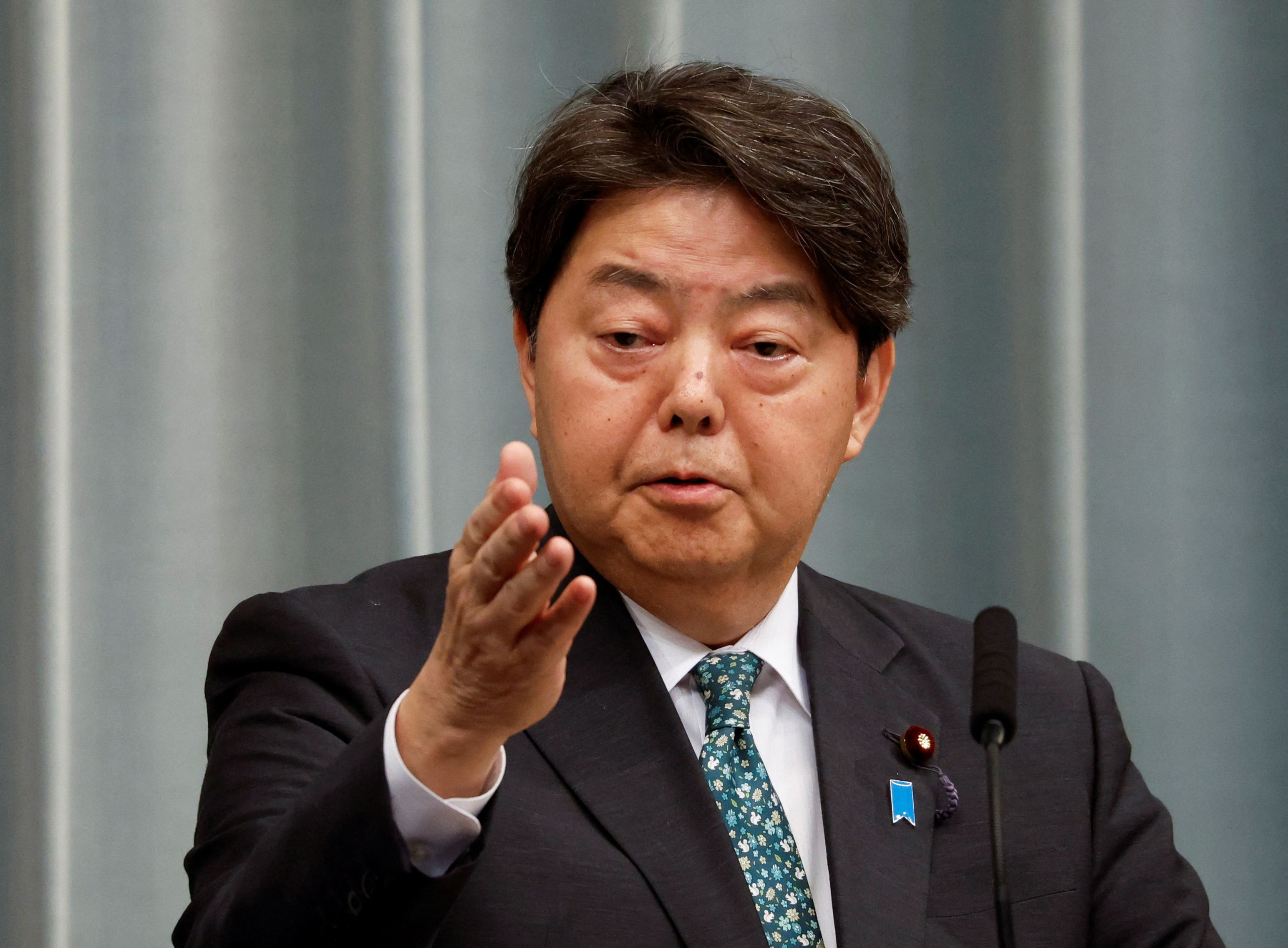 日本內閣官房長官林芳正(Hayashi Yoshimasa)。(路透社/達志影像)