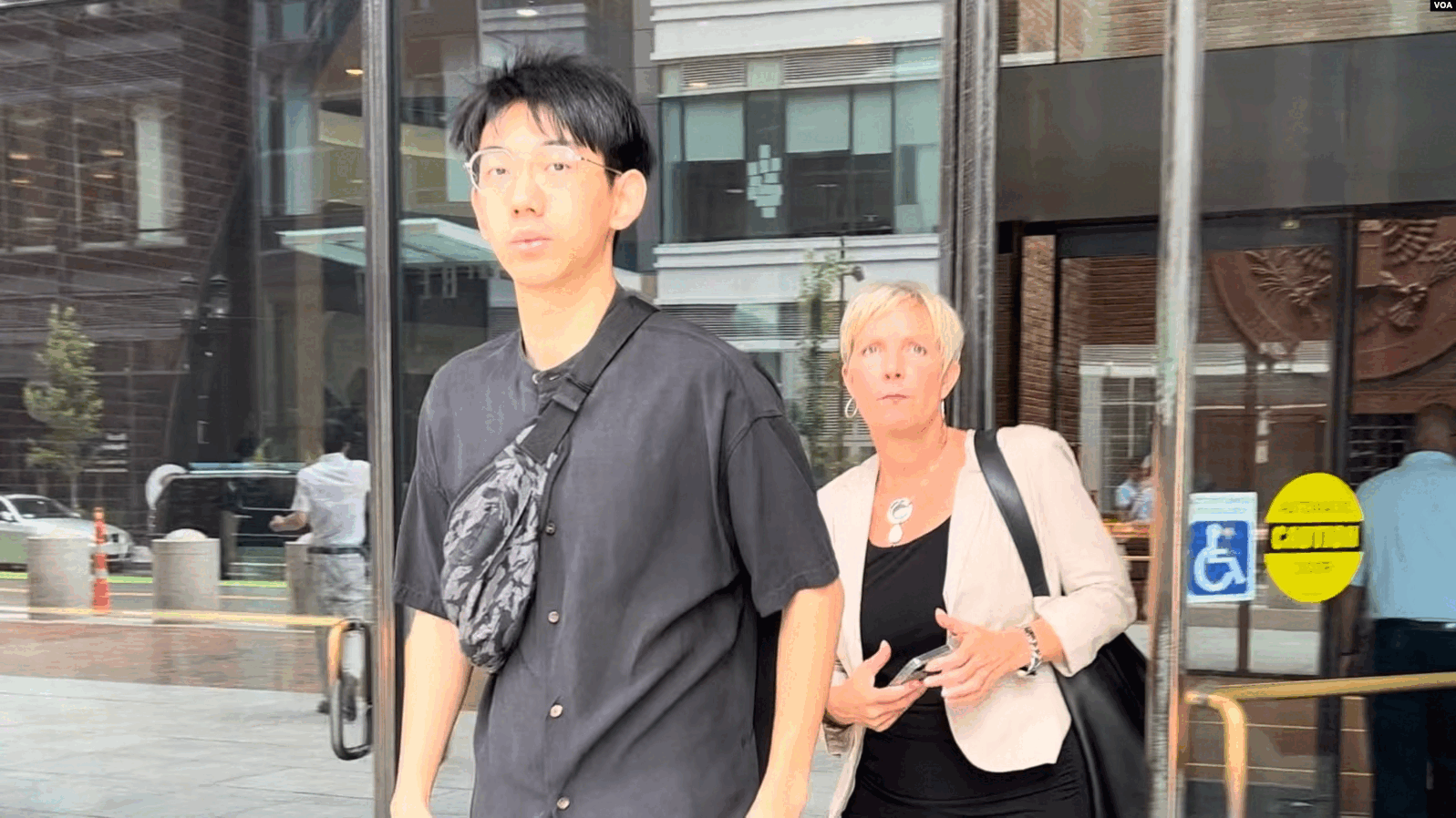 中國留學生吳嘯雷(Xiaolei Wu)。 (圖:VOA)