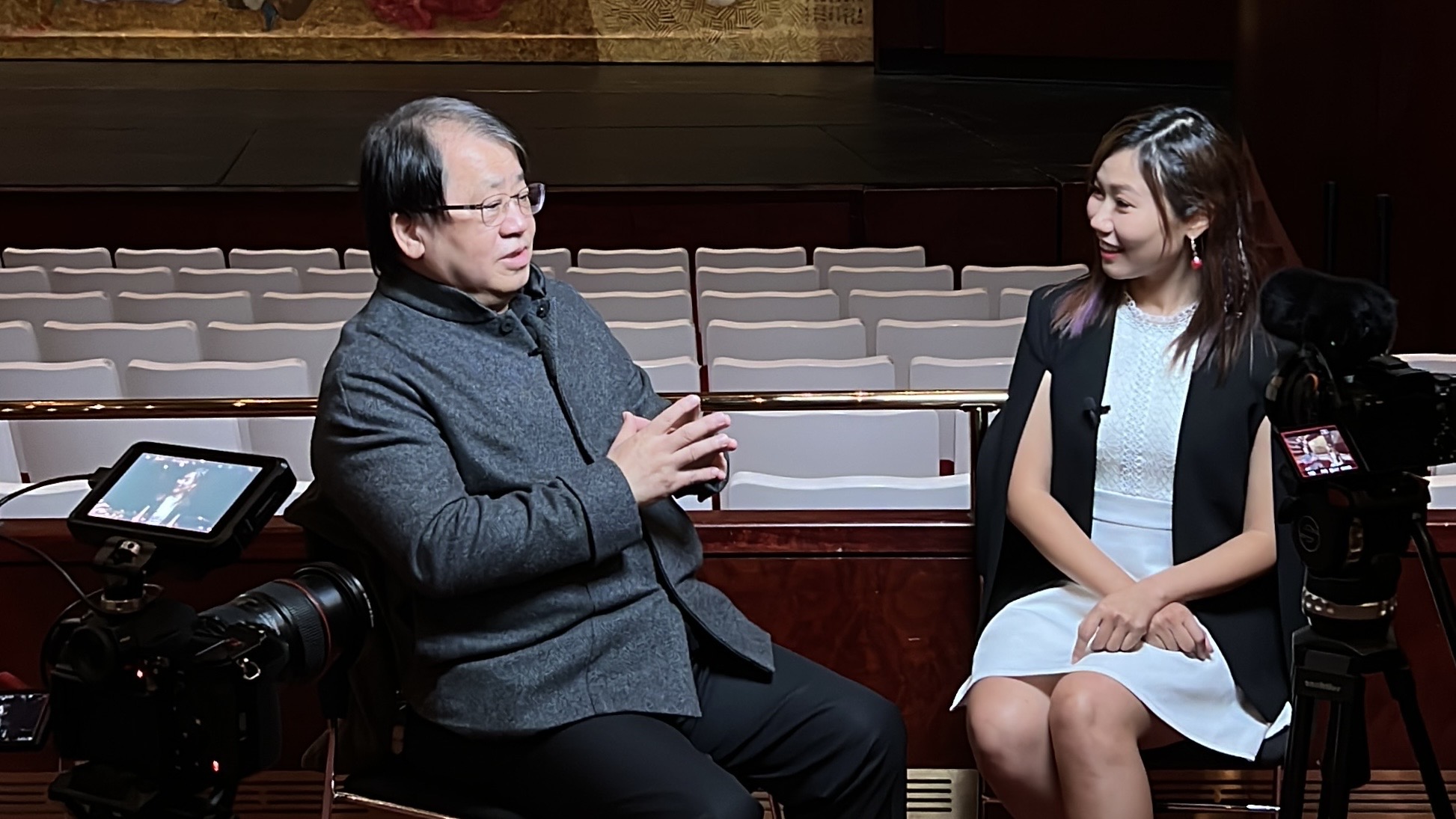 國家表演藝術中心前董事長朱宗慶與主持人屠潔訪談。(Rti)