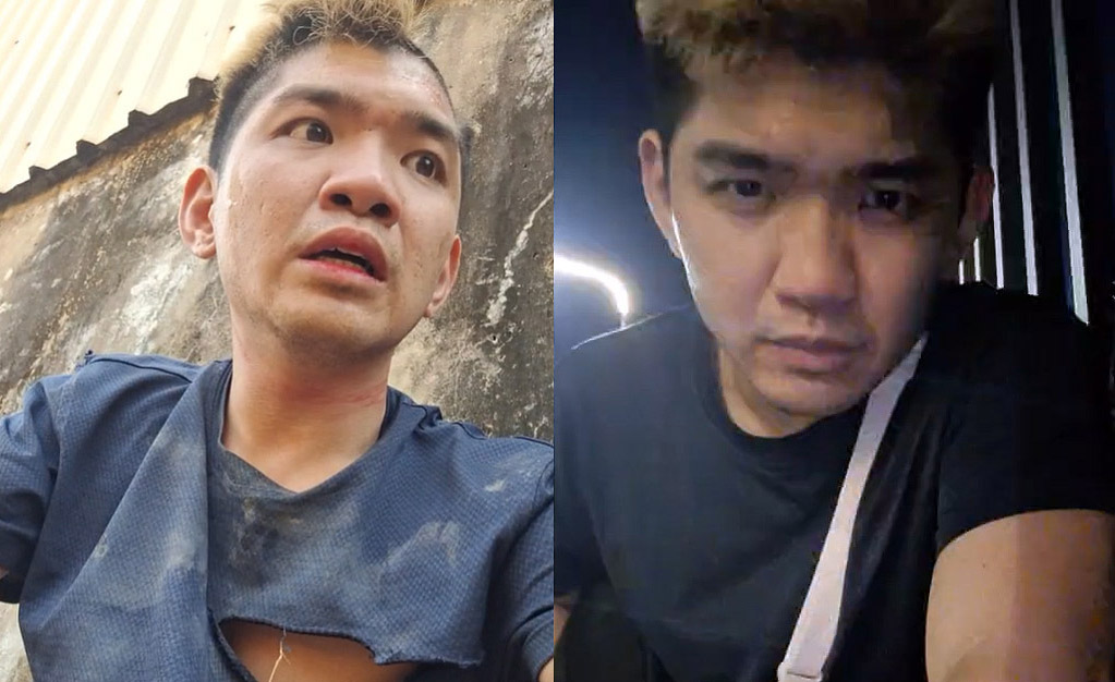 網紅「晚安小雞」因涉嫌誹謗柬埔寨，遭柬國警方拘留。(翻攝自「晚安小雞」臉書直播)