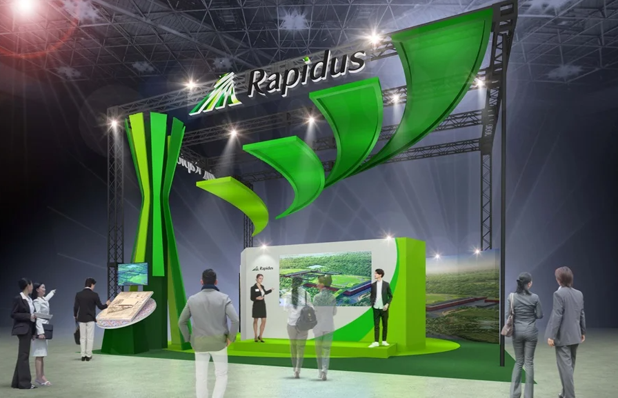 日本半導體新創公司Rapidus參加『SEMICON Japan 2023』展覽的展場意象圖。(www.rapidus.inc)