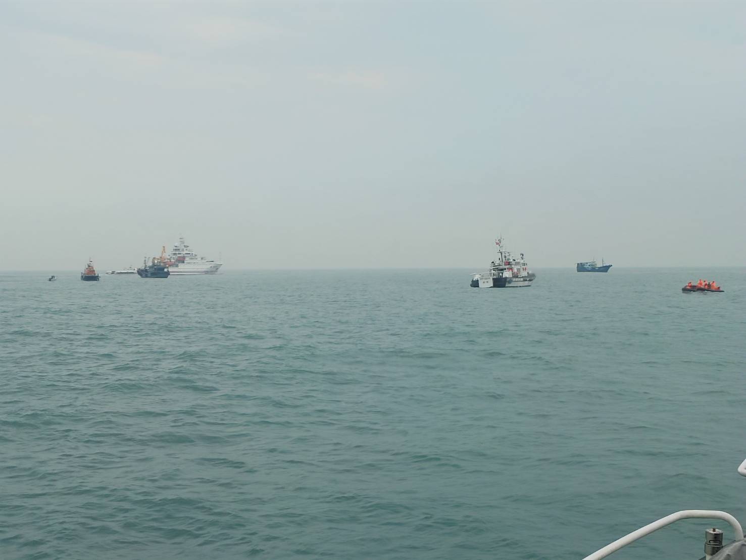 金門東碇島14日上午發生中國漁船沉沒事件，海巡協同中方搜救至19日12時為止，搜救行動暫告一段落。(圖：海巡署提供)