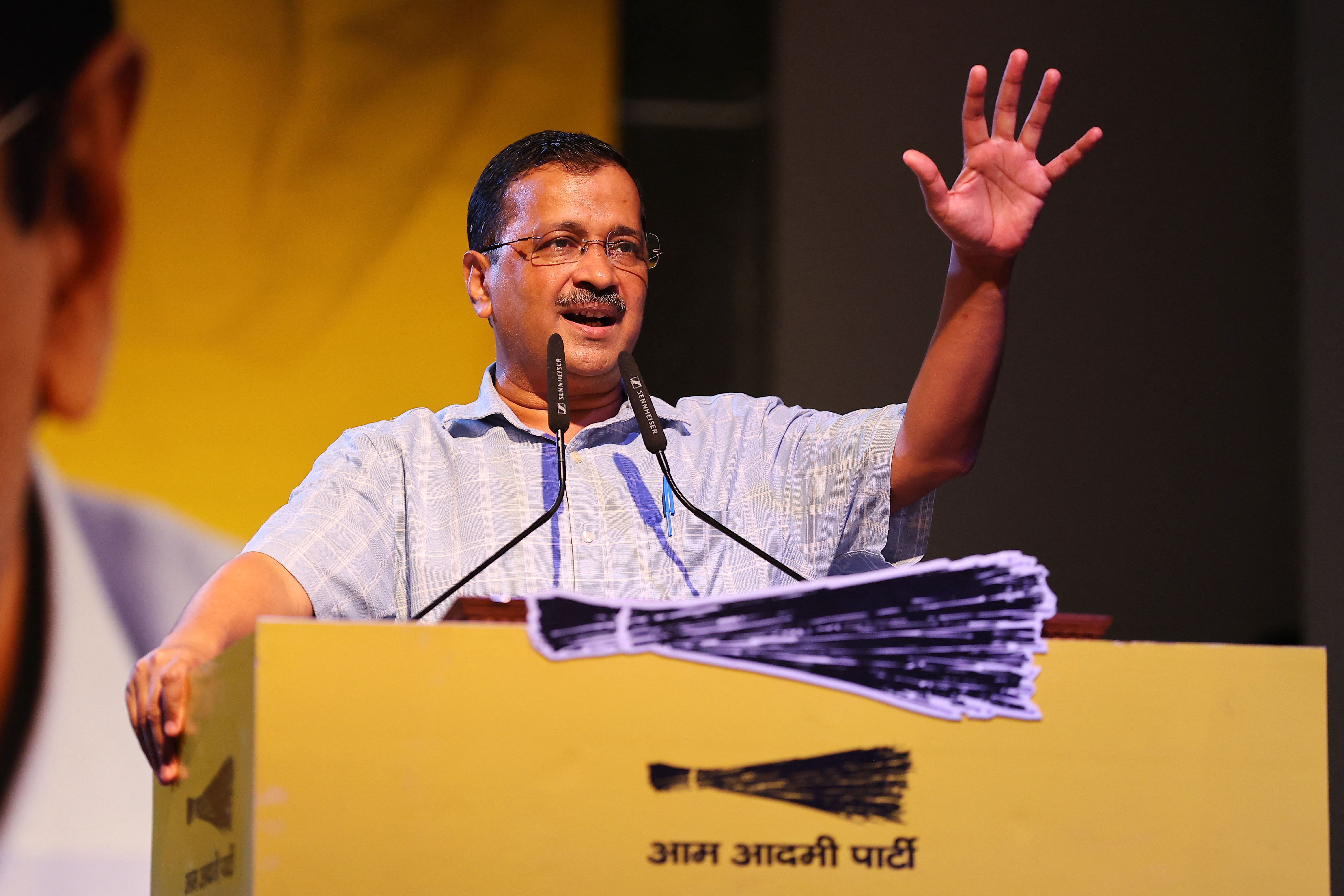 印度首都德里首長克里瓦爾(Arvind Kejriwal)。(AFP)