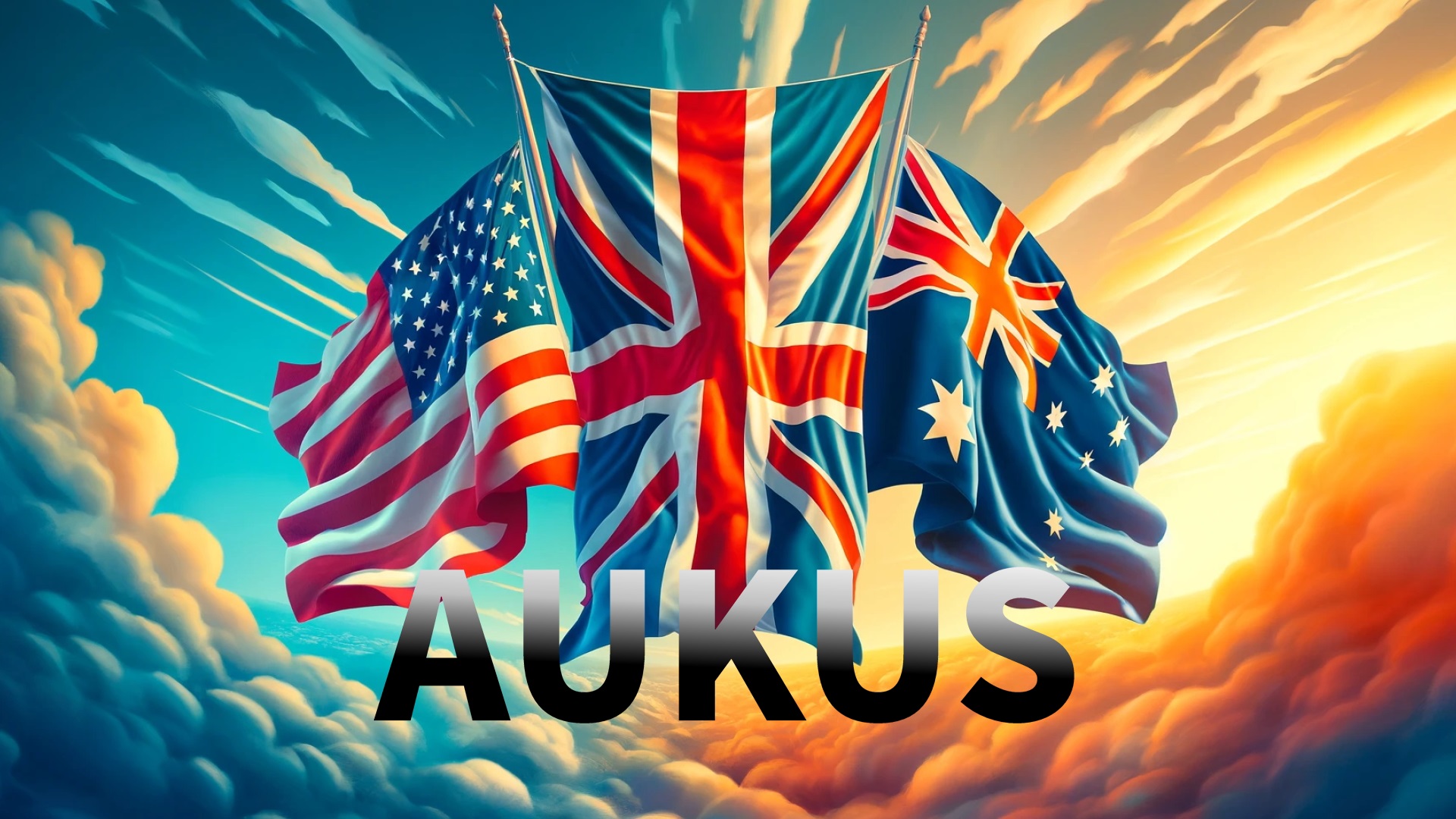 美國、英國、澳洲聯合成立「軍事安全合作夥伴關係」(AUKUS)。(AI合成圖)