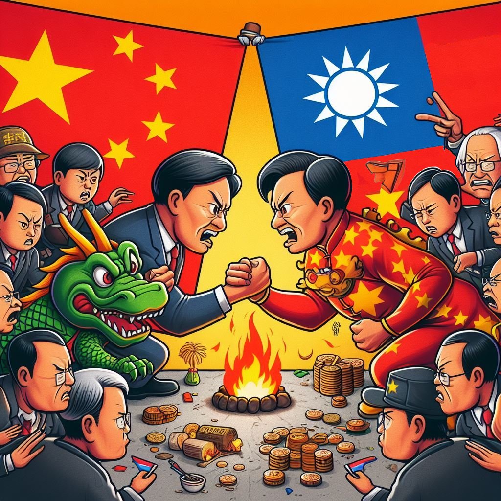 國安高層及相關人士日前指出，以目前全球的氛圍，中國在此時進行灰色地帶的操作、企圖影響台灣的政治與輿論，相對是不利且不智，對此，我方也都有所準備、且曾進行沙盤推演。(AI生成圖)