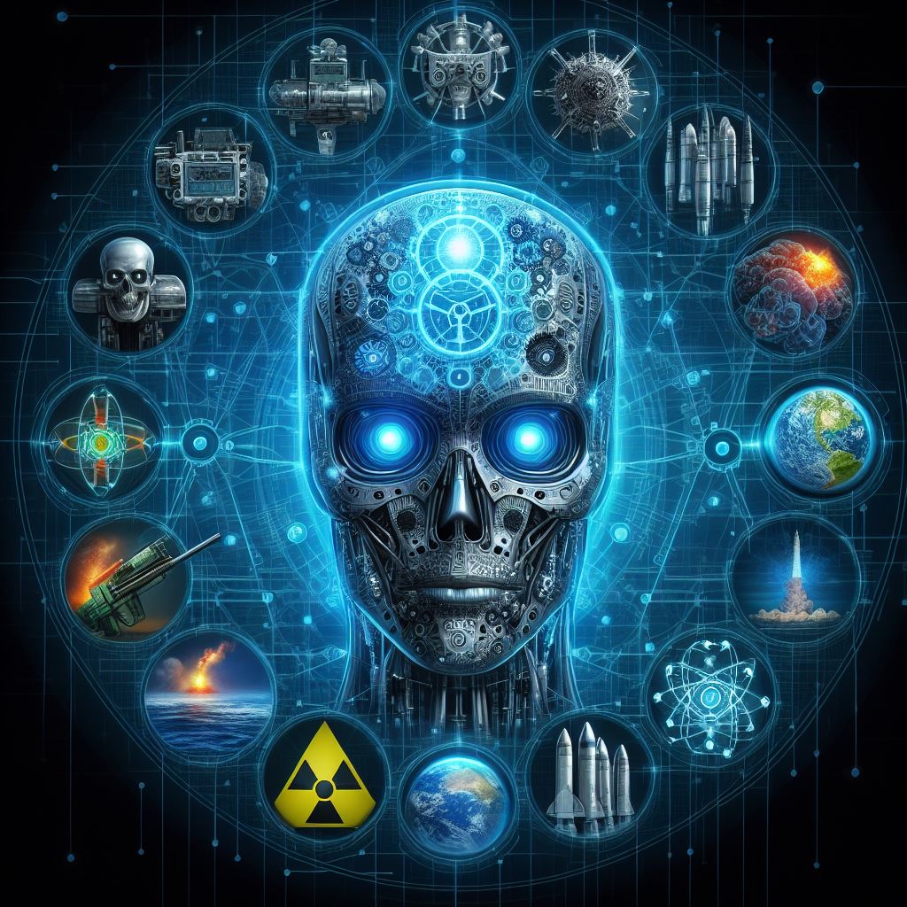 美國官員呼籲中俄兩國，比照美國和其他國家所作出的宣示，絕不讓人工智慧控制核武。(AI生成圖)