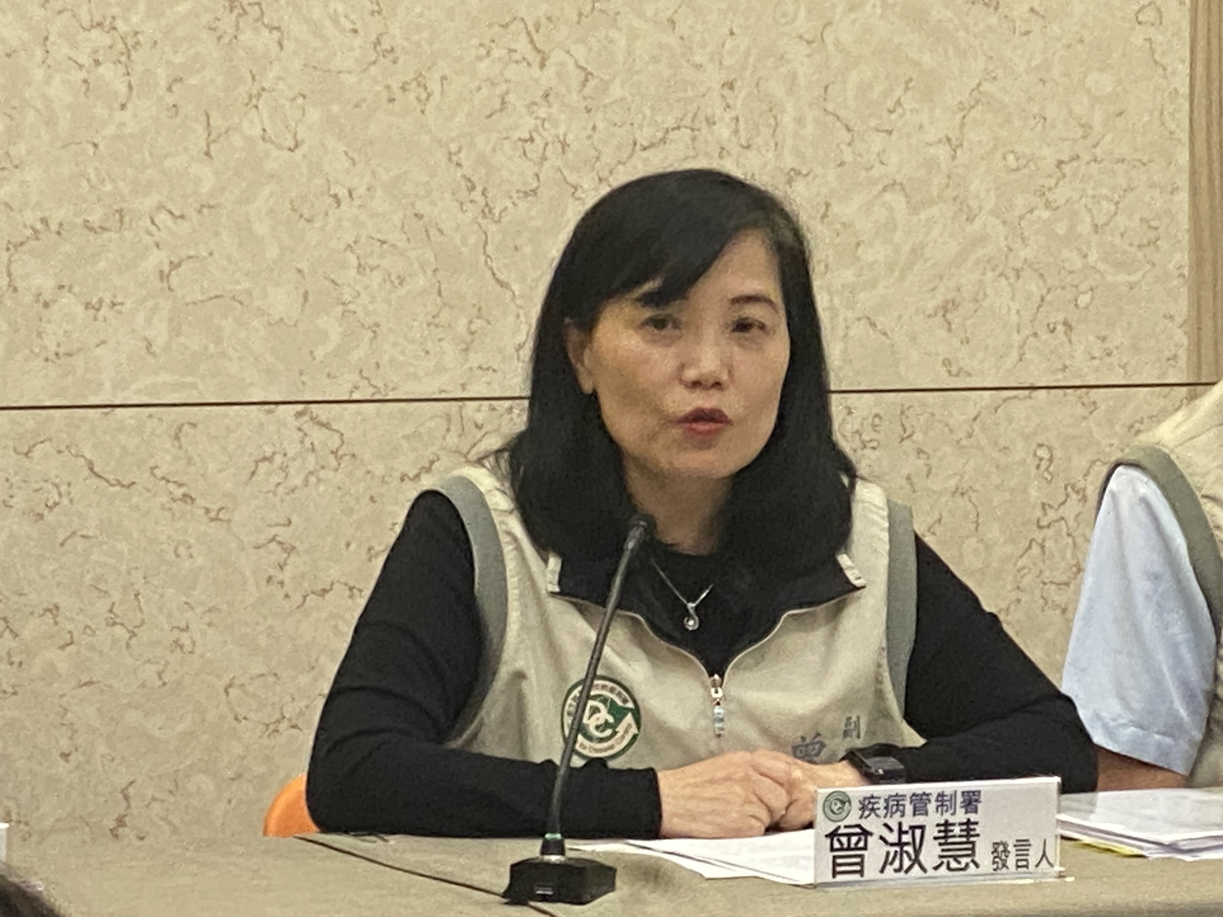 疾管署發言人曾淑慧7日呼籲民眾留意腸病毒的風險。(吳琍君 攝)
