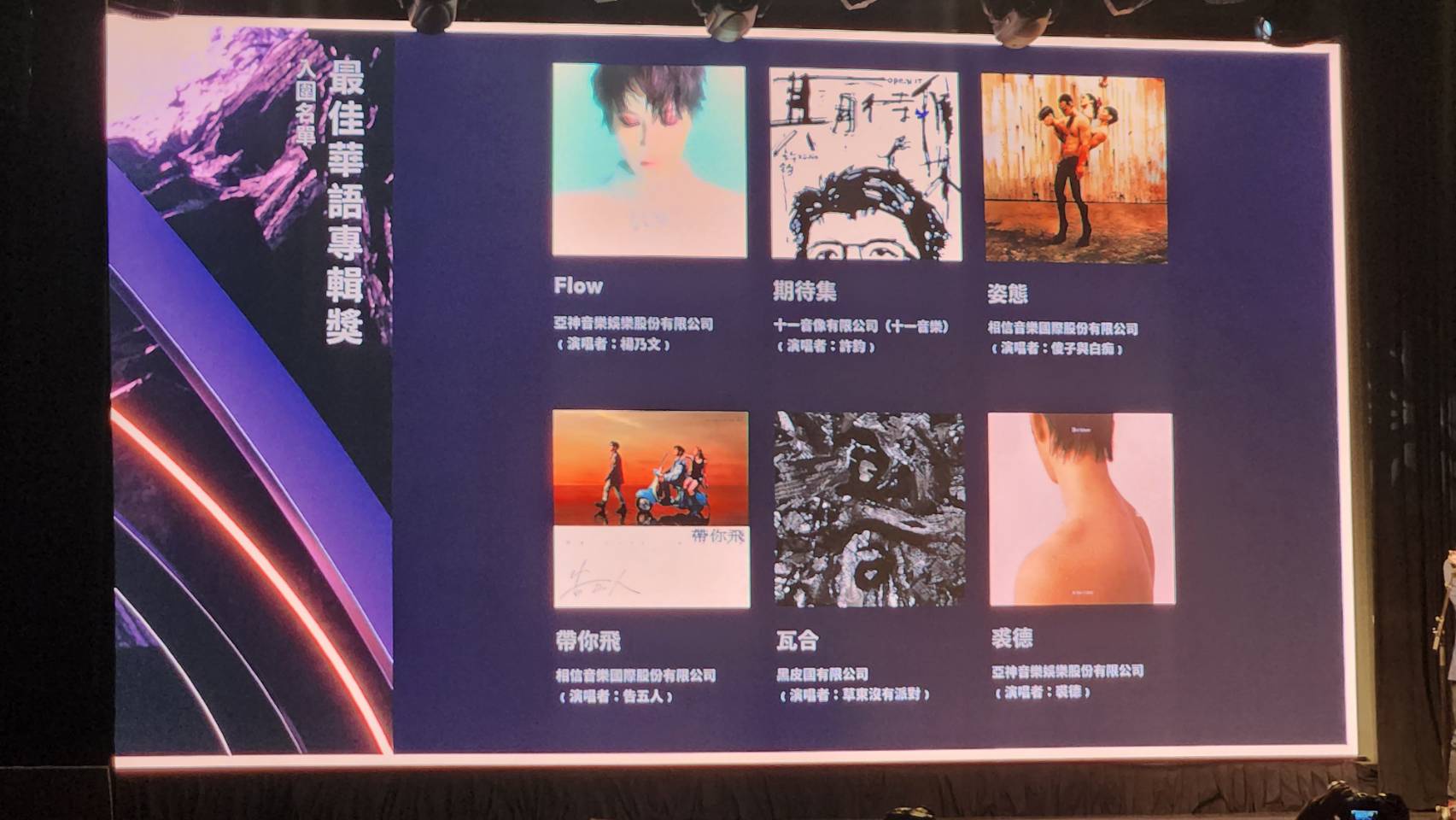 第35屆金曲獎，楊乃文《Flow》專輯獲8項提名最風光。(江昭倫 攝)
