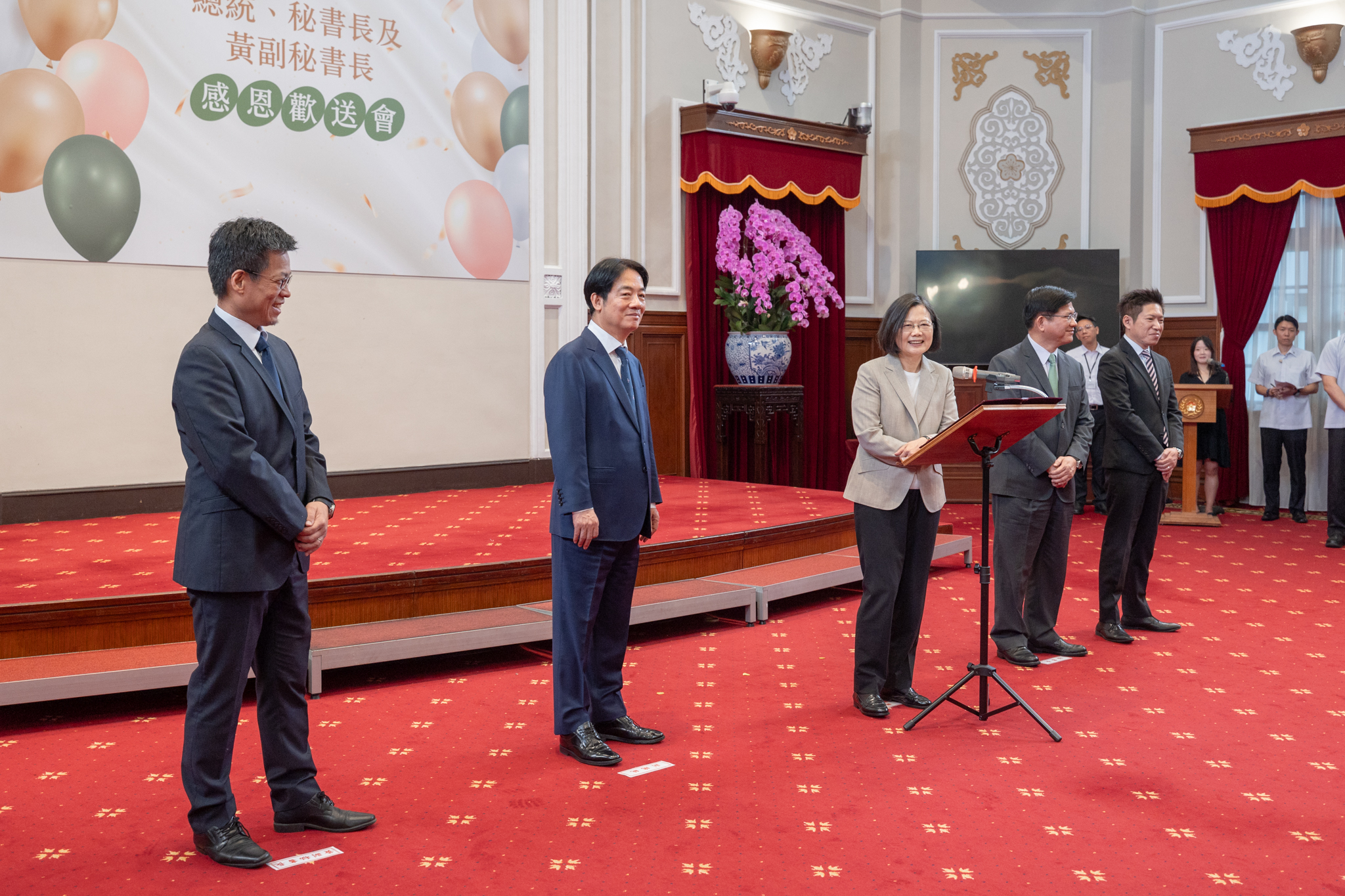 蔡英文總統即將卸任，總統府17日舉辦歡送會。(圖：總統府)