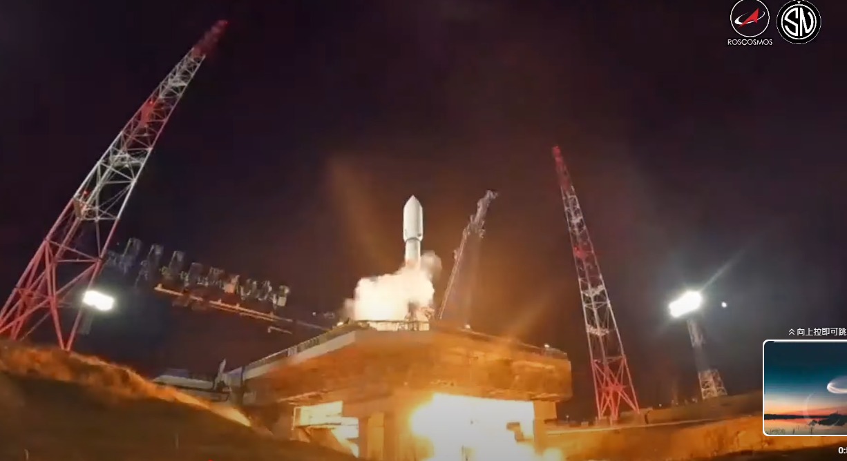 俄羅斯聯合號火箭16日發射升空，在地球低軌道部署COSMOS 2576衛星。(YT)